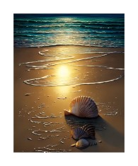 Sticker decorativ, Plaja, Galben, 85 cm, 6374ST foto