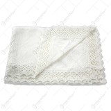 Fata de masa rustica din bumbac 110&times;50 CM Alb