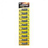 Baterii alcaline Toshiba, AA, 10 buc. set