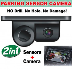 Sistem de parcare 2 in 1 cu camera de marsarier si senzor de parcare incorporat S450 foto