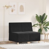 vidaXL Fotoliu 2 pcs Negru 55 x 74 x 82 cm Catifea