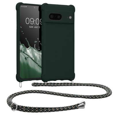 Husa Kwmobile pentru Google Pixel 7, Verde, Silicon, 59966.169 foto
