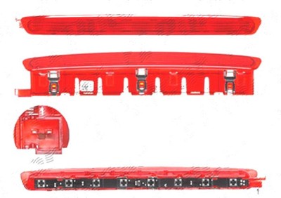 Stop frana suplimentar Seat Ibiza (6j), 04.2008-04.2012 , Ibiza (6j), 04.2012-, Hatchback, Central, OE, Spate, LED; omologare: ECE; foto