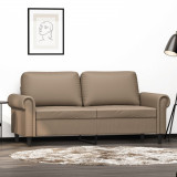 VidaXL Canapea cu 2 locuri, cappuccino, 140 cm, piele ecologică