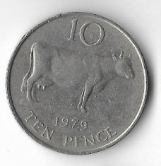 Moneda 10 pence 1979 - Guernsey foto