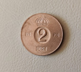 Suedia - 2 ore (1970) monedă s045 - Regele Gustaf VI Adolf