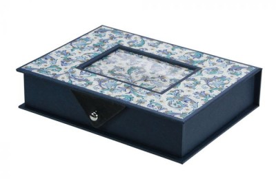 Cutie mica Leonardo Compact pentru 12 inele - Albastru regal foto