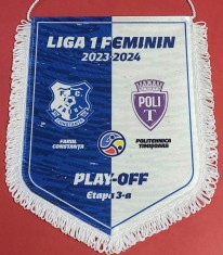 Fanion meci Feminin-fotbal FARUL CONSTANTA - POLI TIMISOARA (sezonul 2023-2024) foto