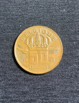 Moneda 50 centimes 1998 Belgia foto