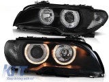Kit de faruri tuning cu ochi de &icirc;nger halogen, potrivit pentru BMW 3 E46 04.2003-2006 coupe/cabriolet, stanga si dreapta Performance AutoTuning