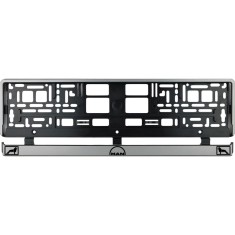 Set 2 bucati, suport numar inmatriculare argintiu MAN