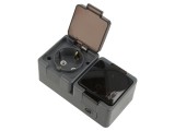 Conector alimentare AC 2P+PE 16A 250V - Gri &icirc;nchis, IP44