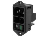 SCHURTER Conector alimentare AC cu intrerupator 10A 250V AC Montare panou IEC 60320 C14