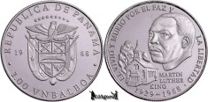 1988, 1 Balboa - Martin Luther King - Panama | X 11 | PROOF