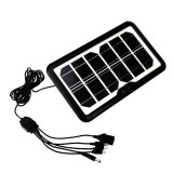 Panou solar portabil pentru incarcare dispozitive CL-639, USB, 6 V, 4 W, 5 iesiri, CCLAMP