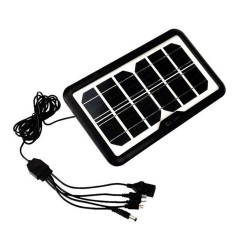 Panou solar portabil pentru incarcare dispozitive CL-639, USB, 6 V, 4 W, 5 iesiri foto