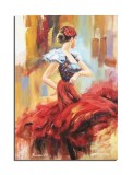 Cumpara ieftin Tablou pictat manual, Dansatoarea de flamenco, 70x50cm pictura ulei pe panza, Magistral