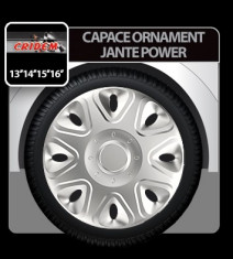 Capace ornament jante Power 4buc - Argintiu - 14&amp;#039; - CRD-VER1412 Auto Lux Edition foto