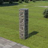 Perete gabion cu capace, 20x20x100 cm, otel galvanizat GartenMobel Dekor, vidaXL