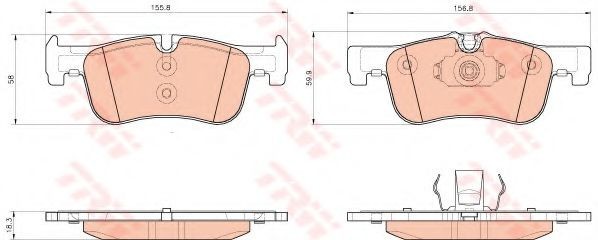 Set placute frana,frana disc BMW Seria 1 (F20) (2010 - 2016) TRW GDB1935