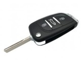 Carcasa cheie Topautochei&reg; pentru Peugeot Citroen, upgrade model vechi, 3 butoane, lamela HU83, cu suport de baterie pe spatele carcasei