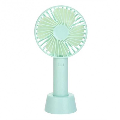 Ventilator de mana cu acumulator, portabil, 3 trepte viteza, incarcare USB, bonus acumulator foto