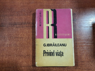 Privind viata de G.Ibraileanu foto