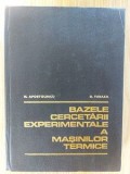 Bazele cercetarii experimentale a masinilor termice- M. Apostolescu, D. Taraza