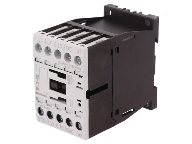 Contactor 3P 230VAC 15A cu 3 Contacte Auxiliare NC