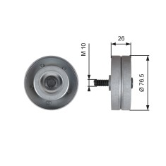 GATES T36182 DriveAlign&reg; Rola ghidare/conducere, curea transmisie