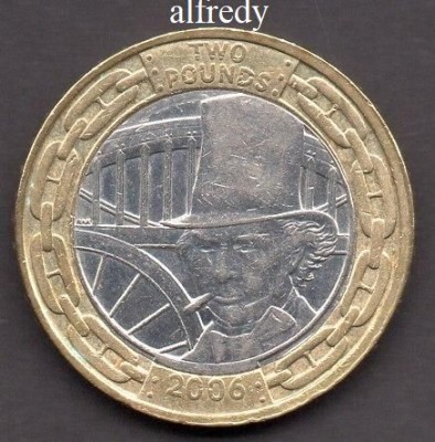 Anglia, Marea Britanie, 2006 2 Pounds, Comemorativa, Brunel, Pod foto