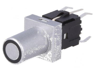 Comutator tastatură SPST-NO 0,05A/12VDC cu LED argintie Poz: 2 foto