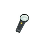 Lupa de mana cu bec , diametru 65 mm , factor marire 4x , negru