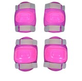 Set protectie pentru fetite, pentru genunchi si coate, roz, 12, 5x15, 5 cm si 11, 8x14, 5 cm