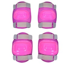 Set protectie pentru fetite, pentru genunchi si coate, roz, 12, 5x15, 5 cm si 11, 8x14, 5 cm