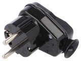 Conector Alimentare AC Tată 2P PE 250VAC 16A Negru