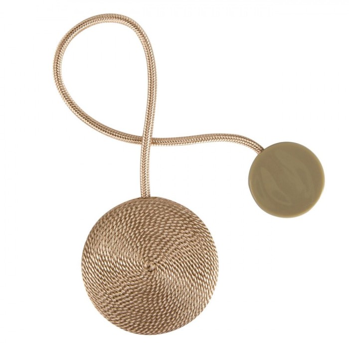 Broșă Perdele, Magnet, Diametru 7x39 cm, Material Poliester, Bej