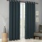 Draperie din catifea cu inele crom, Madison, 150x230 cm, densitate 700 g/ml, Denim, 1 buc