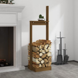 Cumpara ieftin Suport pentru bușteni maro miere 33,5x30x110 cm lemn masiv pin