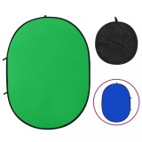 Cumpara ieftin Ecran fundal studio foto 2-&icirc;n-1 verde&amp;albastru 200x150 cm oval