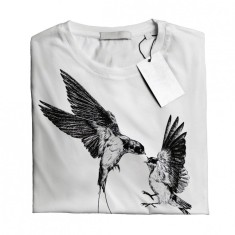 Tricou casual din bumbac 100% de barbati marimea M Birds love
