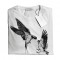 Tricou casual din bumbac 100% de barbati marimea XXL Birds love