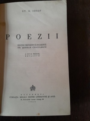 Poezii - St.O. Iosif foto