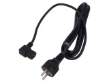 Cablu 3x1mm2 CEE 7/7 mufă IEC C13 mamă 90&deg; PVC 3m 10A POS