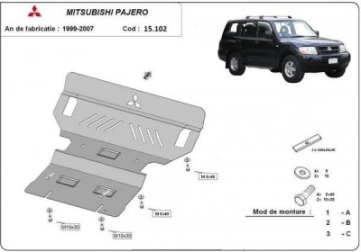 Scut motor metalic Mitsubishi Pajero 3 (V60, V70) 1998-2007 foto