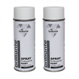 Cumpara ieftin Pachet 2 x Vopsea Spray Brilliante Alb Clasic Mat RAL 9003 400 ml