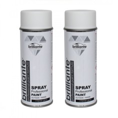 Pachet 2 x Vopsea Spray Brilliante Alb Clasic Mat RAL 9003 400 ml