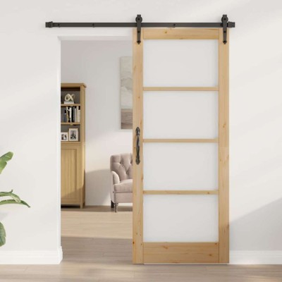 vidaXL Ușă Interioară cu Sticlă ORKDAL Maro 83 x 202 cm 4102693 foto