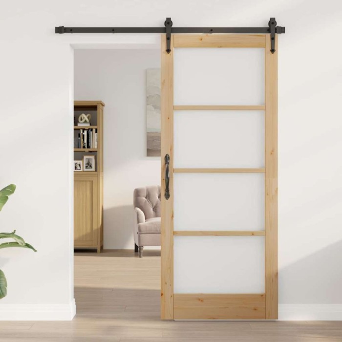 vidaXL Ușă Interioară cu Sticlă ORKDAL Maro 83 x 202 cm 4102693