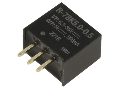 Convertor DC/DC 5V 0,5A SIP3 THT foto